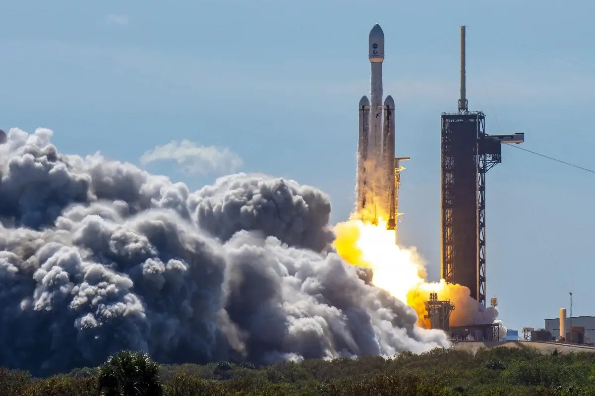 T-Minus: Countdown to the 10 best space stories of 2024 14 A rocket takes off, creating thick clouds of smoke and flames, against a clear blue sky.