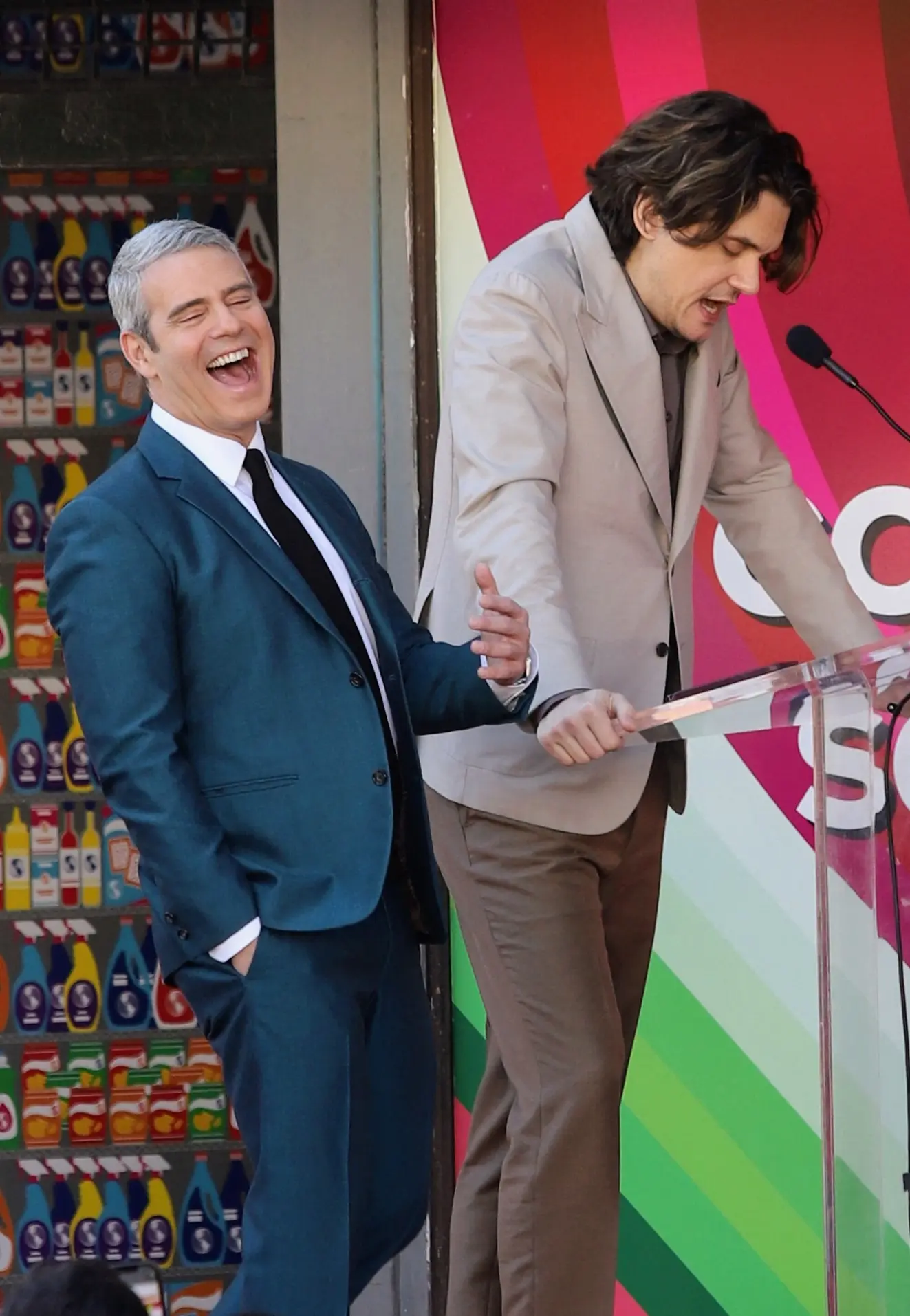 Andy Cohen and John Mayer. 