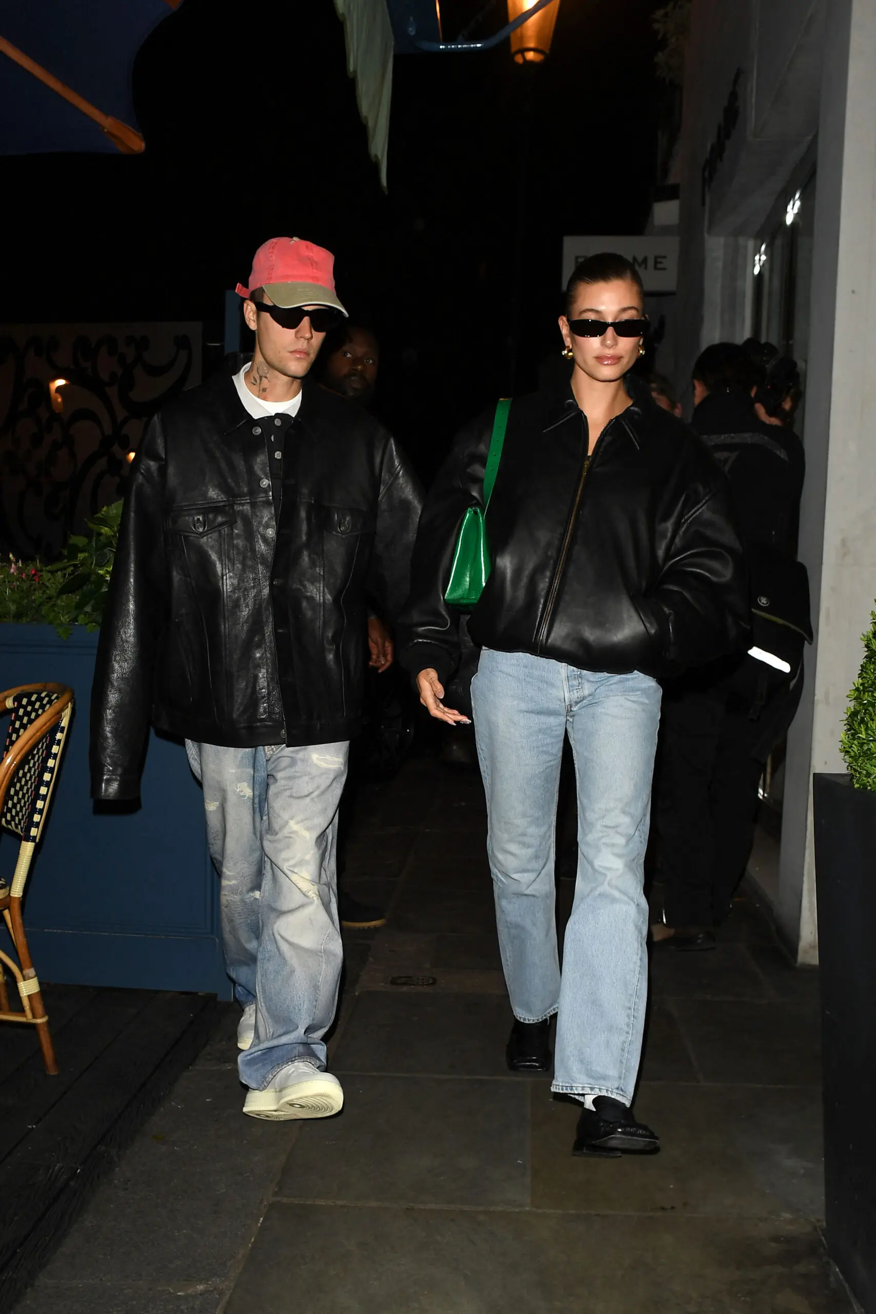 Hailey Bieber and Justin Bieber head out to dinner at Daphne Restaurant in Chelsea, London