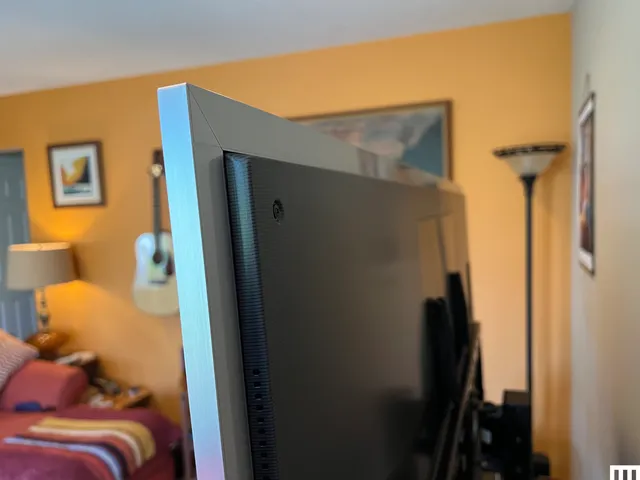 Image may contain: computers, electronics, devices, screen, TV, indoor, interior design and architecture