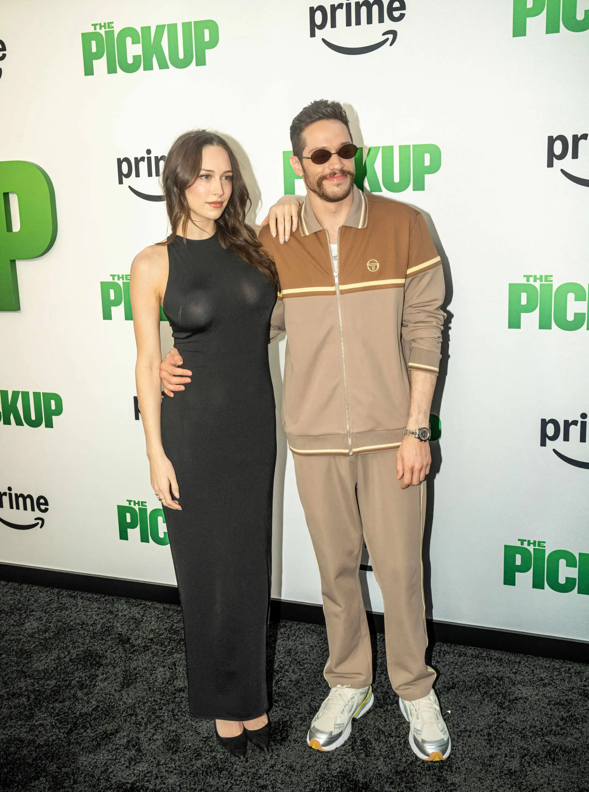 Pete Davidson and Elsie Hewitt in The Pick Up Red Carpet