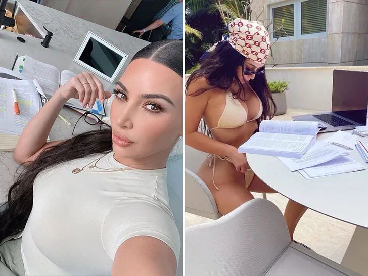 Kim kardashian in the study grind