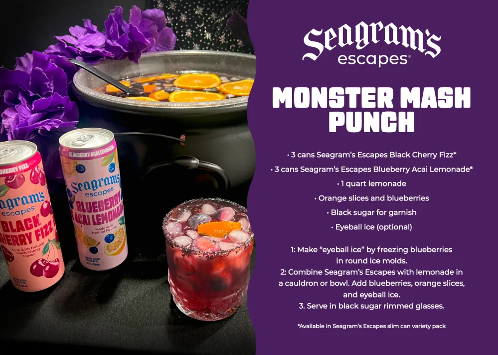 Learn how to make Seagram's Monster Mash Punch this Halloween
