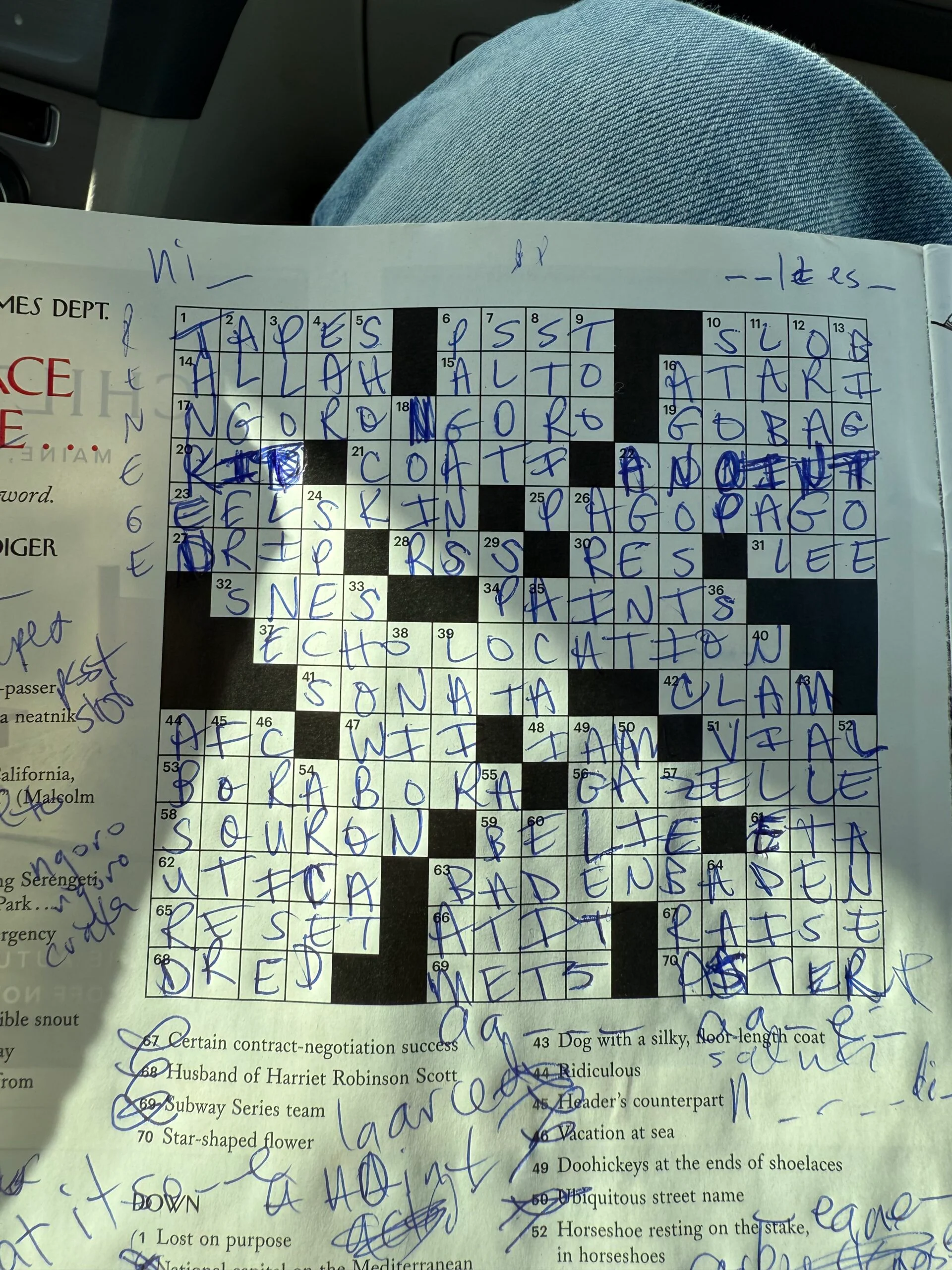 New Yorker crossword